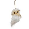 Northlight Faux Fur Owl Christmas Ornament - 6" - White and Brown - 3 of 4
