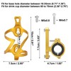 Unique Bargains Double Side Bicycle Water Coffee Drink Cup Bottle Holder Cages Carrier Rack with Base  for Mountain Road Bike Motorcycle - 4 of 4