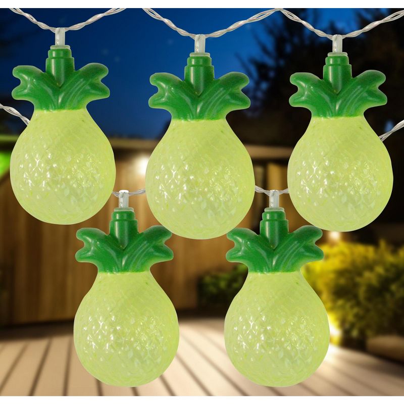 Northlight 10ct Battery Operated Tropical Pineapple Summer LED String Lights Warm White - 4.5' Clear Wire, 2 of 5