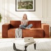 Mjkone Velvet Fabric Loveseat Sofa with Legless Design&Widened Armrest,Upholstered 2-Seater Couch for Living Room - 4 of 4