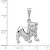 Black Bow Jewelry 14k White Gold Polished 2D Bulldog Pendant - 4 of 4