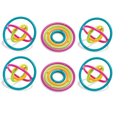 The Pencil Grip Gyrobi, Plastic Ring Fidget Toy, Pack of 6