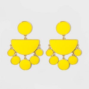 SUGARFIX by BaubleBar Enamel Drop Earrings - Sun Yellow, Women