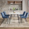 Chair, Office Chair, 2 Set leather Upholstered Dining Chair, with Backrest and Metal Legs, Dining Room, Bedroom, Office, Meeting Room - 4 of 4