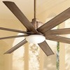 65" Minka Aire Rustic Outdoor Ceiling Fan with LED Light Remote Control Distressed Koa Tinted Opal Glass Wet Rated for Patio Barn - 2 of 4