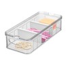 iDesign Large Fridge Organizer Bin with Removable Divider -  Clear/White - 3 of 4