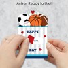 Big Dot of Happiness Go, Fight, Win - Sports - All-Star Cards for Kids - Happy Valentine's Day Pull Tabs - Set of 12 - 2 of 4