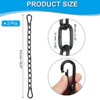 Unique Bargains Stainless Steel Outdoor Furniture Accessories Fitness Hammock Swing Chair Hanging Chains 2 Pcs - 2 of 4