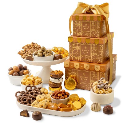 Bonnie and Pop- Gift Tower- Snack and Chocolate Assortment- Copper