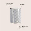 JONATHAN Y Fish Scale 17" Modern Ceramic Garden Stool, White/Gold - 3 of 4