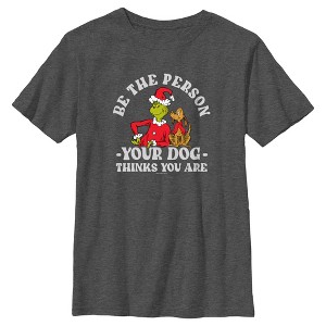 Boy's Dr. Seuss Grinch Christmas Be the Person T-Shirt - 1 of 4