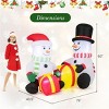 INFURNIC Party Decorations and Accessories Inflatable Snowman with Gift Boxes for Christmas Yard Display, Multicolored, 79"*43.5"*60" - 4 of 4