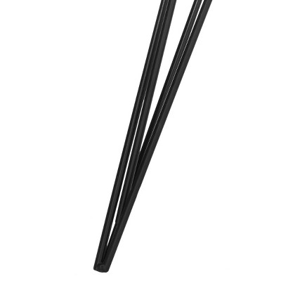 Wynton Triangular Black Wood & Iron Coffee Table - 44"W