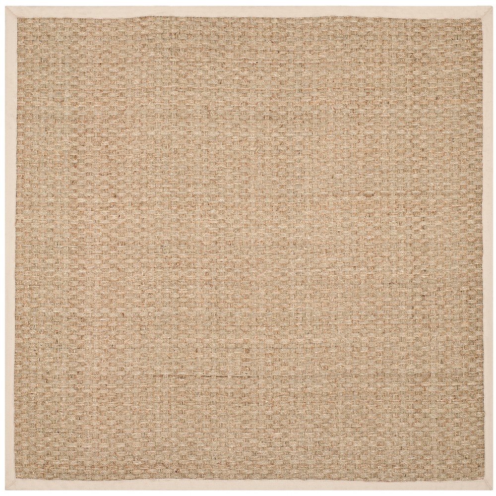 3'x3' Solid Loomed Square Accent Rug Natural/Ivory - Safavieh