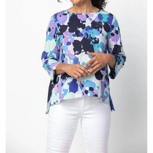 Women's Deep Hem Print Tunic - habitat - 1 of 3