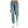 Women's Elastic Waist Ankle High Rise Denim - Blue Age - 3 of 3