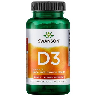 Swanson Vitamin D3 - Higher Potency 2,000 Iu Capsule 250ct.
