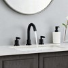 Kumasinova Bathroom 3-Hole Widespread Sink Faucet with Pop-Up Drain,304 Stainless Steel 360°Swivel Spout Bathroom Tap,1.5GPM - 4 of 4