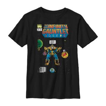 Boy's Marvel Thanos Infinity Gauntlet Comic Book T-Shirt
