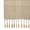 VCNY 50"x60" Leena Plaid Fringe Throw Blanket Ivory/Tan: Hypoallergenic Microfiber, Farmhouse Style, Cruelty-Free - 4 of 4