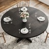 Round Dining Table for 4, 47 Inch Farmhouse Kitchen Table with Wood Tabletop and Stable Base for Home Dining Room Living Room - 4 of 4