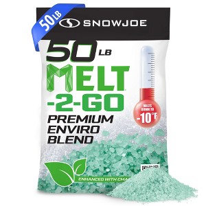 Snow Joe Premium Enviro Blend Ice Melt, Green-Coated Deicer Crystals, 50 lb - Safer Melter for Vegetation, Concrete & Metals w/ Anti-Corrosion Calcium - 1 of 4