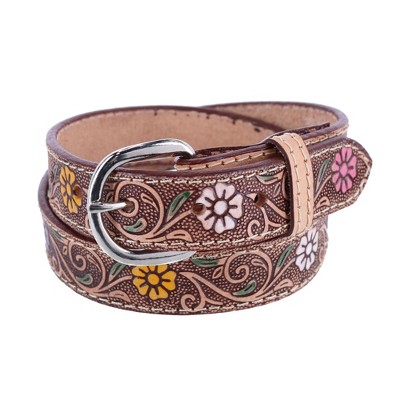 Ctm Girls Floral Embossed Belt : Target