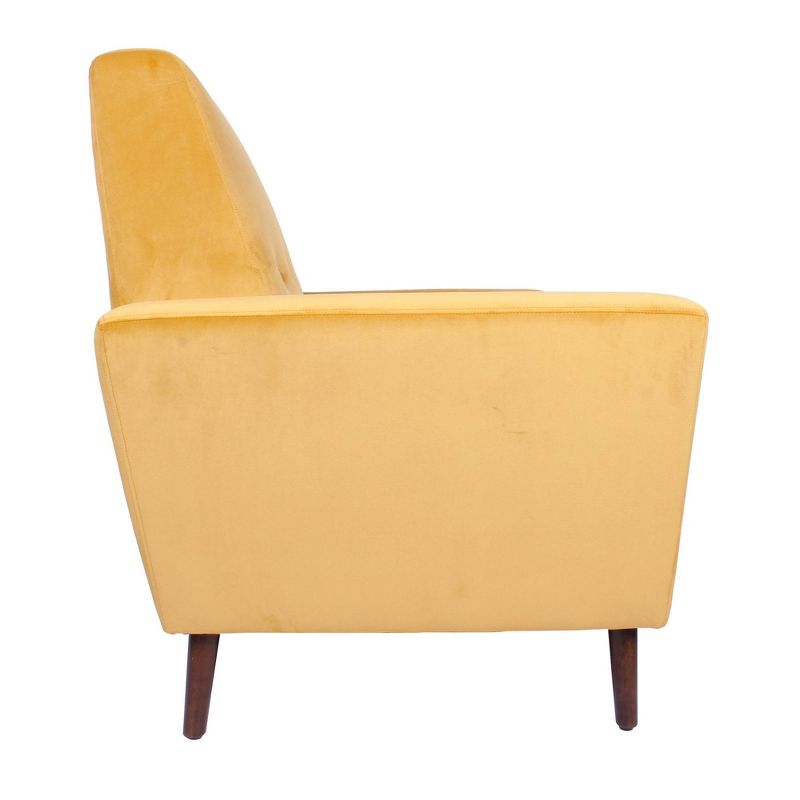 Modern Accent Chair with Button Tufting Yellow - HomePop, 3 of 12