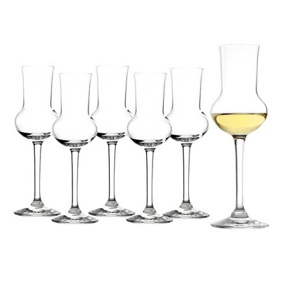 St�lzle Lausitz Professional Grappa Glass, Set of 6, 3 oz., Hand-Blown Appearance, Dishwasher-Safe, Premium Quality
