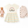 The Juniper Shop Tiny Miracle Rainbow Infant Dress - 12M - Natural Stripe - 3 of 4