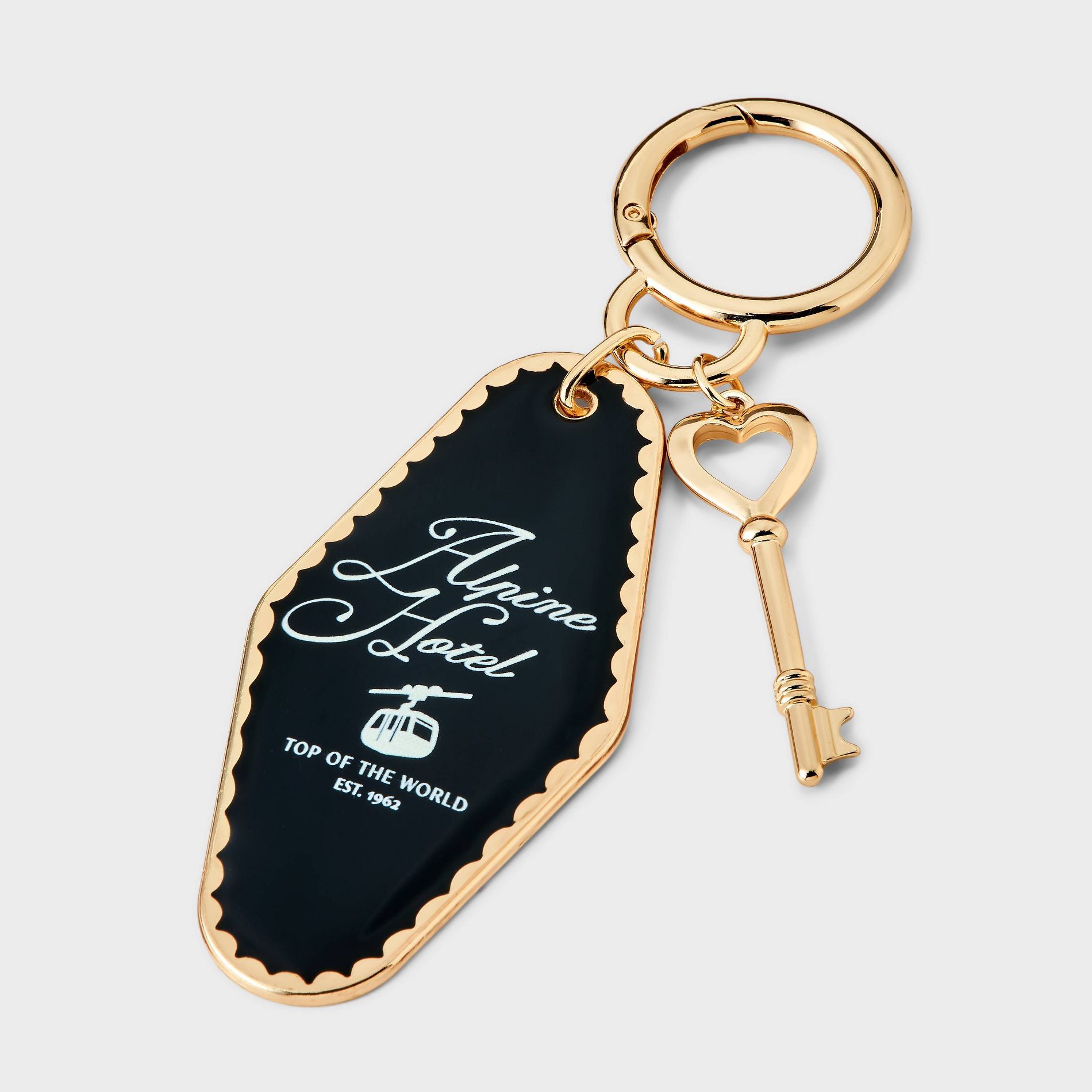 Alpine Hotel Key Bag Charm - Universal Thread™ Black