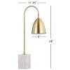 26" Metal Ana Arched Table Lamp (Includes LED Light Bulb) Gold - JONATHAN Y: Marble Base, Modern Design, Inline Switch - 4 of 4