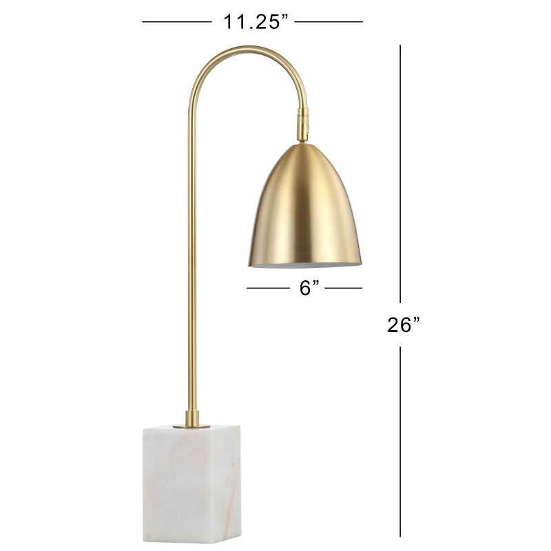 26&#34; Metal Ana Arched Table Lamp (Includes LED Light Bulb) Gold - JONATHAN Y, 5 of 7