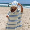 Sunnylife Kids Hooded Towel - Sid The Seagull Blue Stripe, Pool-Beach-Bath - 3 of 4