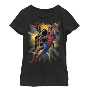 Girl's Marvel Spider-Man: Far From Home Lightning Strike T-Shirt - 1 of 3