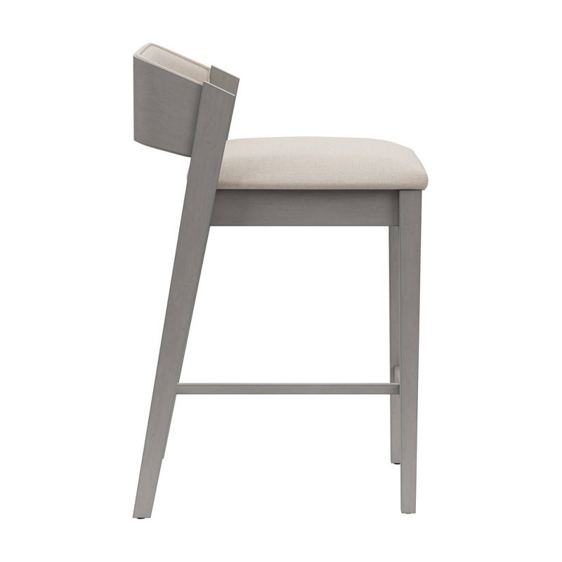 26&#34; Dresden Wood and Upholstered Counter Height Barstool Distressed Gray - Hillsdale Furniture, 6 of 17