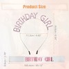 Unique Bargains Birthday Letter Sash Headband Silver Tone Pink - 4 of 4