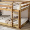 NicBex Twin Over Twin Bunk Bed with Guardrail,Rubber Wood Loft Bed with Built-In Ladder,Modern Bunk Beds,Low Height Bunk Beds for Bedroom - 4 of 4