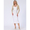 INSPIRE CHIC Women's Sheer Elegant Wedding Open Front Crop Bolero Shrugs - 3 of 4