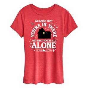 Women's - Home Alone - We Know Youre In There Short Sleeve Graphic T-Shirt - 1 of 4