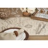 Saro Lifestyle Old Fashioned Vintage Script Print Design Everyday Table Runner - image 4 of 4