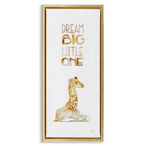 Stupell Industries Dream Big Little One Giraffe, 11" x 25" - 1 of 4