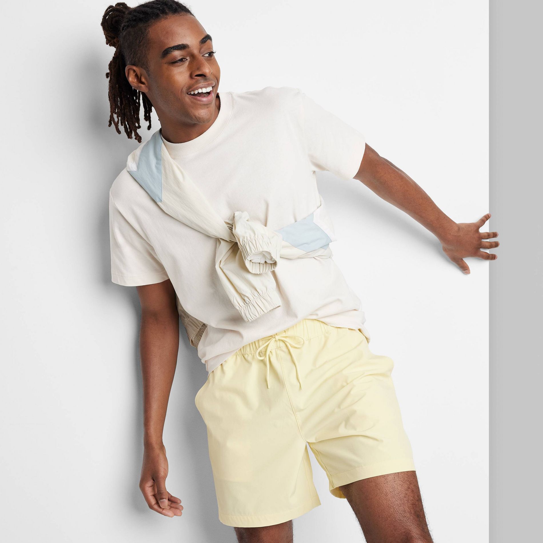 Men's Pull-On Shorts 6" - Original Use™ Lemon Yellow XXL: Recycled Polyester, Spandex, Midweight, Elastic Waistband