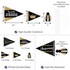 Big Dot of Happiness HOCO Dance - Triangle Homecoming Photo Props - Pennant Flag Centerpieces - Set of 20 - 3 of 4