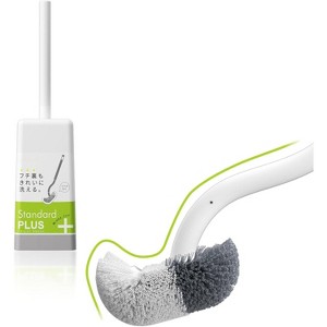 Curved Toilet Bowl Brush and Holder Set - For Deep Cleaning Under the Rim, Compact and Easy-to-Use Bathroom Cleaner - 1 of 4
