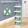 Boersma 9-Tier Tall Narrow Shoe Rack – Vertical Stackable Plastic Shoe Organizer for Entryway, Closet, Bedroom, or Corner, Space-Saving，Orange - 3 of 4