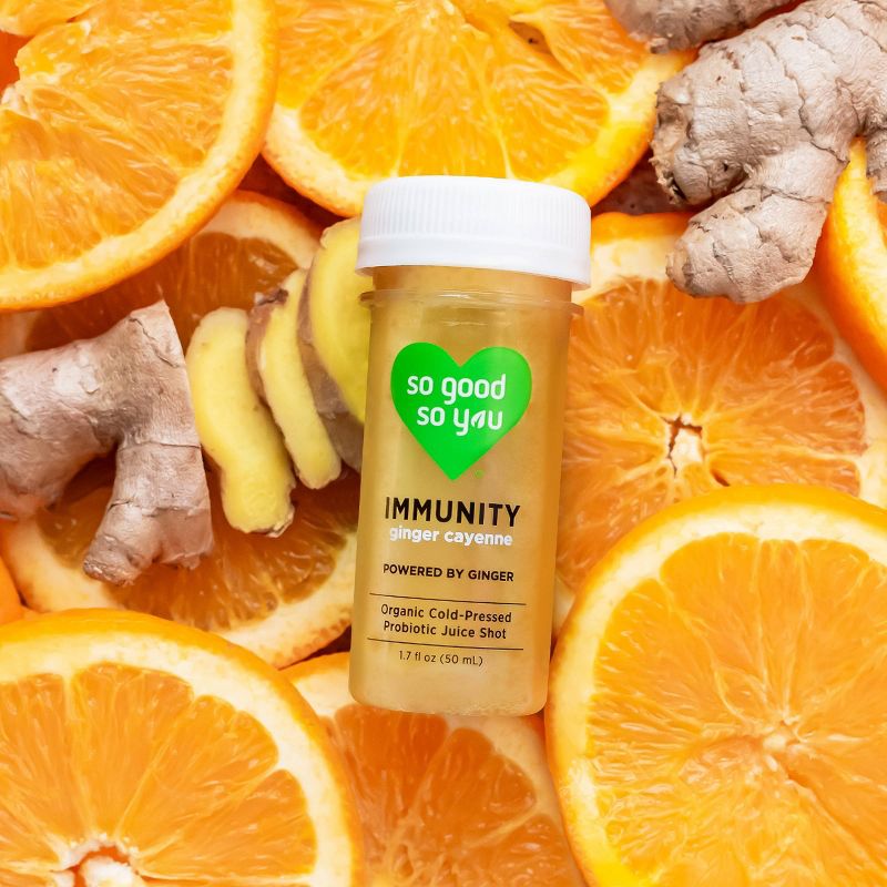 So Good So You Immunity Ginger with Cayenne Organic Probiotic Shot - 1.7 fl oz, 3 of 9