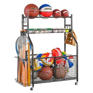 ZACHVO Sports Equipment Garage Organizer,Garage Ball Storage for Sports Gear and Toys - 1 of 4