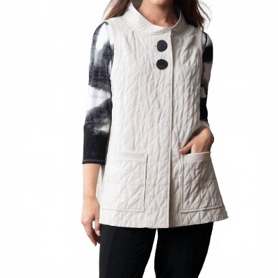 Women's Quilted Long Vest - habitat