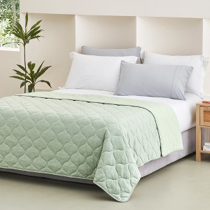 Cozy Bliss Dual-Sided Lightweight Cooling Blanket, Breathable Throw Blanket for Hot Sleepers - 1 of 4